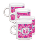 Colorful Trellis Single Shot Espresso Cups - Set of 4 (Personalized)