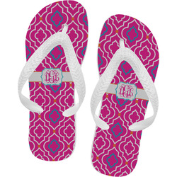 Colorful Trellis Flip Flops - Medium (Personalized)