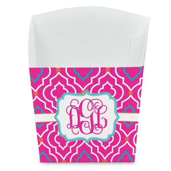 Custom Colorful Trellis French Fry Favor Boxes (Personalized)