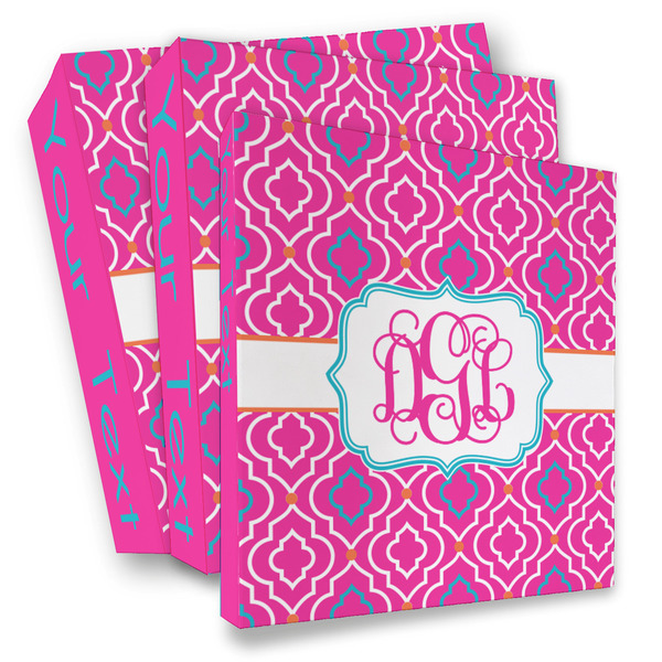 Custom Colorful Trellis 3 Ring Binder - Full Wrap (Personalized)