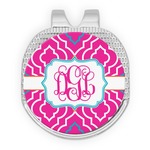 Colorful Trellis Golf Ball Marker - Hat Clip - Silver