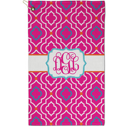 Colorful Trellis Golf Towel - Poly-Cotton Blend - Small w/ Monograms