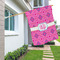 Colorful Trellis House Flags - Single Sided - LIFESTYLE