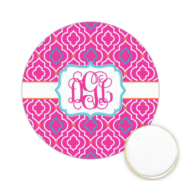 Custom Colorful Trellis Printed Cookie Topper - 2.15" (Personalized)