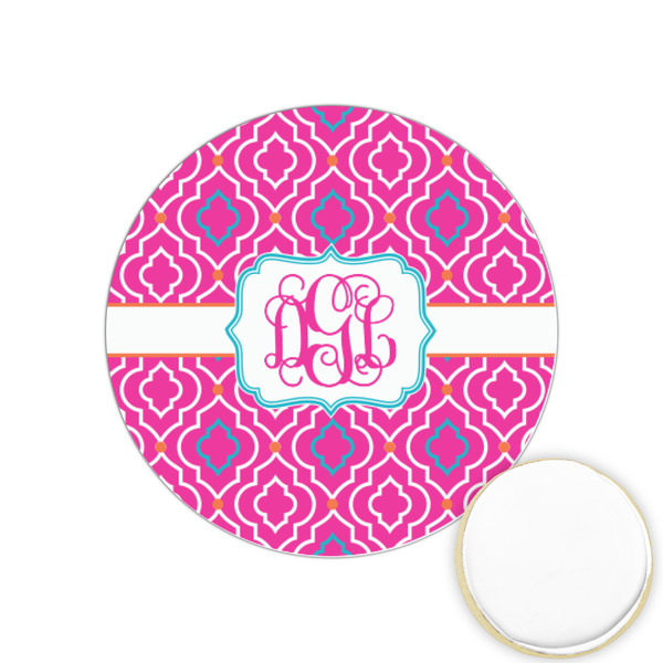Custom Colorful Trellis Printed Cookie Topper - 1.25" (Personalized)