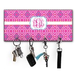 Colorful Trellis Key Hanger w/ 4 Hooks w/ Monogram