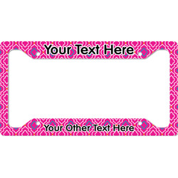 Colorful Trellis License Plate Frame - Style A (Personalized)