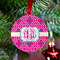 Colorful Trellis Metal Ball Ornament - Lifestyle