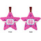 Colorful Trellis Metal Star Ornament - Front and Back