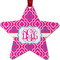 Colorful Trellis Metal Star Ornament - Front