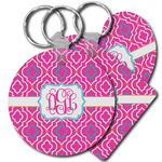 Colorful Trellis Plastic Keychain (Personalized)