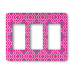 Colorful Trellis Rocker Style Light Switch Cover - Three Switch