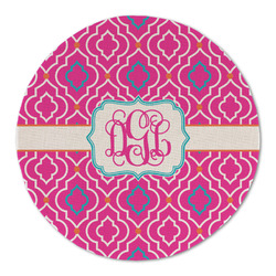 Colorful Trellis Round Linen Placemat - Single Sided (Personalized)