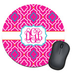 Colorful Trellis Round Mouse Pad (Personalized)