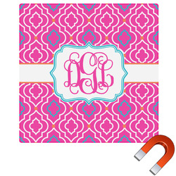 Colorful Trellis Square Car Magnet - 10" (Personalized)