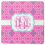 Colorful Trellis Square Rubber Backed Coaster (Personalized)