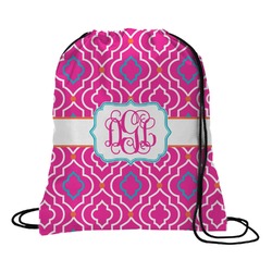 Colorful Trellis Drawstring Backpack - Large (Personalized)