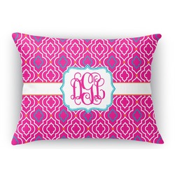 Colorful Trellis Rectangular Throw Pillow Case (Personalized)