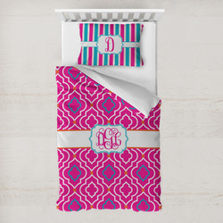 Colorful Trellis Toddler Bedding w/ Monogram