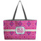 Colorful Trellis Tote w/Black Handles - Front View