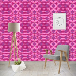 Colorful Trellis Wallpaper & Surface Covering (Water Activated - Removable)