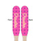 Colorful Trellis Wooden Food Pick - Paddle - Double Sided - Front & Back