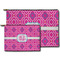 Colorful Trellis Zippered Pouches - Size Comparison