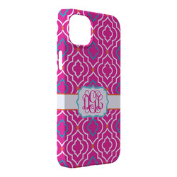 Colorful Trellis iPhone Case - Plastic - iPhone 14 Plus (Personalized)