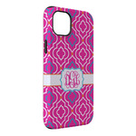 Colorful Trellis iPhone Case - Rubber Lined - iPhone 14 Plus (Personalized)