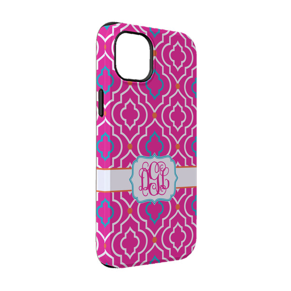 Custom Colorful Trellis iPhone Case - Rubber Lined - iPhone 14 Pro (Personalized)