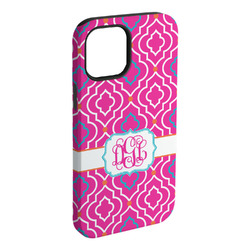 Colorful Trellis iPhone Case - Rubber Lined - iPhone 15 Pro Max (Personalized)