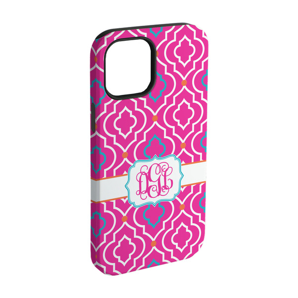 Custom Colorful Trellis iPhone Case - Rubber Lined - iPhone 15 Pro (Personalized)