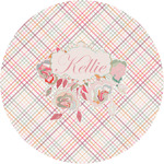 Modern Plaid & Floral Multipurpose Round Labels - 1" (Personalized)