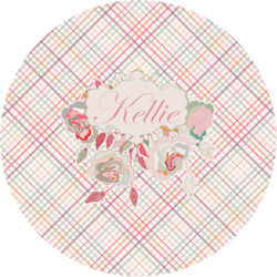 Modern Plaid & Floral Multipurpose Round Labels - 1" (Personalized)