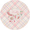 Modern Plaid & Floral 1" Multipurpose Round Labels - Single Sticker