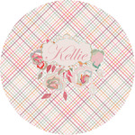 Modern Plaid & Floral Multipurpose Round Labels - 2" (Personalized)