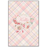 Modern Plaid & Floral Wood Print - 20x30 (Personalized)