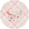 Modern Plaid & Floral 3" Multipurpose Round Labels - Single Sticker