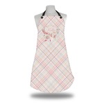 Modern Plaid & Floral Apron w/ Name or Text