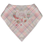 Modern Plaid & Floral Bandana Bib (Personalized)