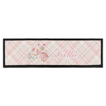 Modern Plaid & Floral Bar Mat (Personalized)