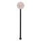 Modern Plaid & Floral Black Plastic 5.5" Stir Stick - Round - Single Stick