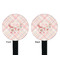 Modern Plaid & Floral Black Plastic 7" Stir Stick - Double Sided - Round - Front & Back