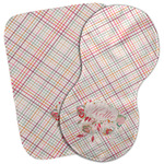 Modern Plaid & Floral Burp Cloth (Personalized)