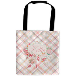 Modern Plaid & Floral Auto Back Seat Organizer Bag (Personalized)