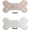 Modern Plaid & Floral Ceramic Flat Ornament - Bone Front & Back Single Print (APPROVAL)