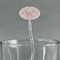 Modern Plaid & Floral Clear Plastic 7" Stir Stick - Oval - Main