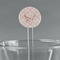 Modern Plaid & Floral Clear Plastic 7" Stir Stick - Round - Main