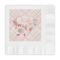 Modern Plaid & Floral Embossed Decorative Napkins (Personalized)