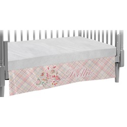 Modern Plaid & Floral Crib Skirt (Personalized)